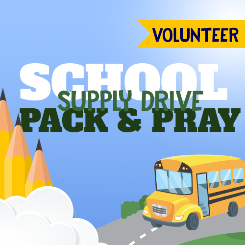 School Supply Drive Pack and Pray